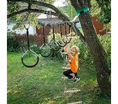 Anillos de gimnasia swing, 4pcs Juegos de juego y equipo de juegos infantiles, negro