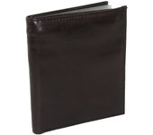 Paul & Taylor Leather Deluxe Hipster Bifold Wallet (Hombres) Negro one size