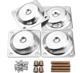 4 piezas de 14 grados de placas de montaje de patas en ángulo Placas de fijación de patas de mesa de muebles Soportes Placas en T M8 Patas de sofá ...