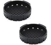 La tapa del filtro de repuesto de 2 piezas se adapta a la cafetera y espresso AeroPress Negro