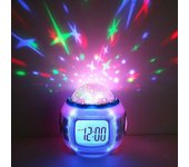 Reloj despertador para niños, música de luz nocturna Reloj despertador de luz nocturna con visualización de temperatura y fecha, hw
