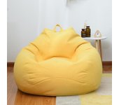 Nuevo extra grande Bean Bag Sillas Sofá Sofá Cubierta Interior Tumbona perezosa Sin relleno Amarillo 90 * 110cm