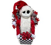 Navidad artificial Jack Skellington corona de pesadilla crear un ambiente cálido de Navidad para las paredes de la granja Puertas Ventanas A