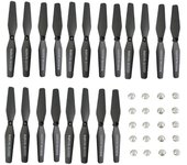 Bugu 20pcs Hélices para Visuo Xs809 Xs809w Xs809hw 8807 8807w Rc Drone Negro