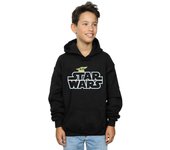 Absolute Cult Star Wars Boys El Mandalorian El Niño Logo Sudadera con Capucha Negro 12-13 years