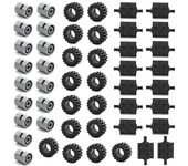 48PCS Mini Eje de Rueda Paquete Bloque Accesorios de Coche Cubo de Neumáticos Ladrillos Clásicos Niños Juguetes de Bricolaje Bloques Color de la foto