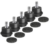 5pcs desliza silla de oficina de reemplazo o taburete giratorio ruedas giratorias a fijo estacionario, Office Cha