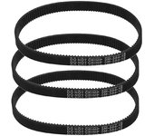 3pcs 3m-384-12 Correa de transmisión para bicicleta eléctrica E-bike Scooter Motocicleta Negro