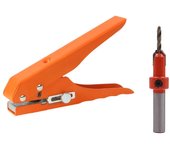 Alicates de punzonado para bandas de cantos Alicates de enmascarar para herramientas de perforación 3x8MM Broca avellanadora Orificio de tornillo H...