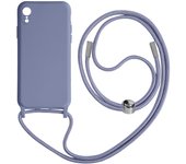 Avizar Funda para iPhone XR Lanyard 80 cm - Lavanda Luz violeta