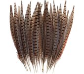 30 piezas de plumas de faisán natural, pluma de cola de faisán de bricolaje, 15-28 cm de pluma nativa suave compatible con sombreros de pelo artesa...