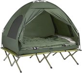 SoBuy Tienda de campaña plegable para 2 personas con cama, OGS32-L-GR Verde