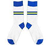 Airo Sportswear Calcetines de fútbol retro de Leeds 1994 Blanco Adults (7-11 UK Size)