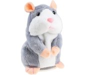 Juguete de peluche de hámster parlante repite lo que dices Juguete interactivo de peluche para niños divertidos Gris