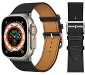 Correa de cuero para Apple Watch 41mm 40mm 38mm, iwatch banda Mujeres Hombres solo Tour Correa pulsera para Apple Watch serie 8 7 Se2 se 6 5 4 3 2 1