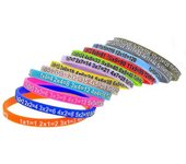 12 colores Pulseras de silicona Tabla de multiplicar Niños Niños Educación Escuela Juguetes Brazaletes Joyería