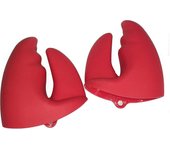 Juego de guantes de horno de silicona de 2, garras de langosta Portaollas Guante de horno de silicona resistente al calor