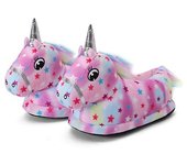 Aiducho 3-12 años Invierno Unicornio Zapatillas Bebé Niño Niña Zapatillas Suave felpa Dormitorio Casa Zapatilla Interior Bebé Peludo Niños Niños Co...