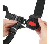 POTATO Arnés universal de 5 puntos para asiento para bebés y niños - Correa de seguridad ajustable con materia de nylon duradera negro