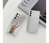 Whgirl Clear Tpu Makeup Mirror Phone Case Compatible con Samsung Galaxy S22 S22 + S22 Ultra