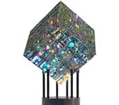 Magik Chroma Cube Glass Sculpture Home Office Desktop Ornament Housewarming Gift