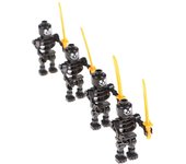 Unbrand Conjunto de 10pcs Skull Ninjago Figuras Bloques de construcción Juguetes Negro