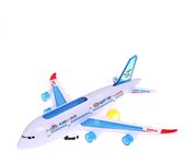Unbrand Plástico Airbus A380 Modelo Avión Eléctrico Flash Light Sonido Niños Juguetes Azul 1 pc