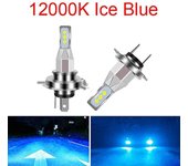 12000k Color azul-16000lm2pcs H7 H4 H11 H8 H1 H3 H6 Led Faros de faro de coche Bombilla 24v 12v 80w Lámparas de luz antiniebla automáticas de alta ...