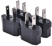 Shanghai Yiting Trading Co Ltd 4PCS UE Euro Europa a E.E.U.U. Adaptador de viaje del convertidor de enchufe de pared del conector de alimentación N...