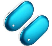 2 Pack Calentadores de manos recargables Usb Power Bank Calentador de bolsillo eléctrico Azul