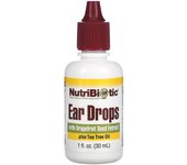 NutriBiotic, Gotas para los oídos con extracto de semilla de pomelo más aceite de árbol de té, 1 fl oz (30 ml)