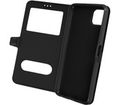 Avizar Estuche Galaxy A22 5G Soporte de video de doble ventana negro