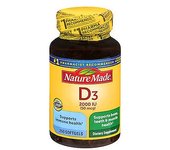 Nature Made Vitamin D3 Cápsulas blandas, 2000 UI, 250 cápsulas (paquete de 1)