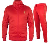 Liverpool FC hombre chándal poly chaqueta &pants set oficial de fútbol regalo Rojo Small