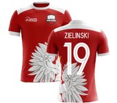 Airo Sportswear 2025-2026 Camiseta de fútbol Poland Away Concept (Zielinski 19) - Niños Rojo XLB