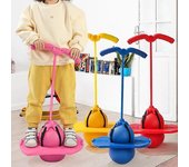 Bola rebotante con asa y bomba Niños Pelota de salto hinchable Juguete de equilibrio estirado o desmontado para adultos y niños Rosa