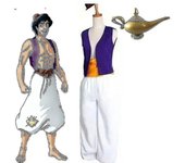 Mítico príncipe Aladdin Costume_y XL