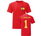 UKSoccerShop Iker Casillas España Camiseta Héroe Nacional (Rojo) XLB (12-13 Years)