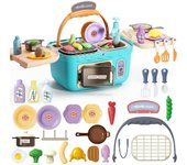 Juego de cocina real para niños, juego de cuchillos para niños, juego para hornear para niños, utensilios de cocina, ollas y sartenes para juegos p...