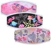 3pcs Diving Mask Strap Covers Gafas de buceo de neopreno decorativo Cubiertas de correa Cubiertas protectoras para el cabello Color surtido 18.5X9cm