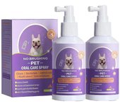 2 piezas de spray de limpieza dental para perros y gatos Spray eliminador de placa de mal aliento oral para mascotas