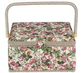 Cesta de costura extra grande, canasta de costura vintage, para agujas, hilo, cinta métrica y otras costuras