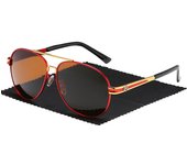 Nuevas gafas de sol polarizadas BMW para hombre Espejo del conductor Gafas de sol Toad Mirror de marco grande Gafas de sol de marca Pieza de té de oro