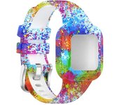 Pulsera de sílice para brazalete de bucle de correa de reloj deportivo Garminfit Jr3 / Vivofit Jr3 Pintado