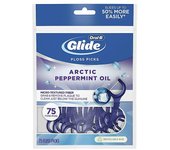 Oral-b Glide Peppermint Dental Floss Picks con sabor a aceite de menta ártico, 75 selecciones