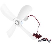 Ventilador de gazebo portátil para ventilador de campamento de CC 12 V ventilador de techo para vehículos recreativos ventilador de viaje Naranja