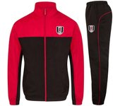 Fulham FC hombres chándal chaqueta y pantalones conjunto oficial de fútbol regalo Negro Large