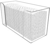 Dispensador de toallas de papel sobre encimera, servilletero de toallas transparente, adecuado para Z-fold, C-fold o multi-fo
