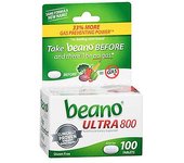 Beano Food Enzyme Suplemento Dietético Tabletas, 100 tabletas (paquete de 2)