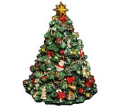 Caja de música de árbol de Navidad de Gisela Graham